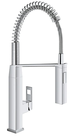 Single Handle Semi Pro Dual Spray Kitchen Faucet 175 GPM GROHE CHROME